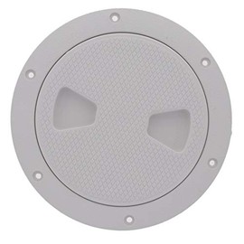 TCH Hardware 6" White Round Deck Plate Inspection Hatch - Detachable Water Tight Lid