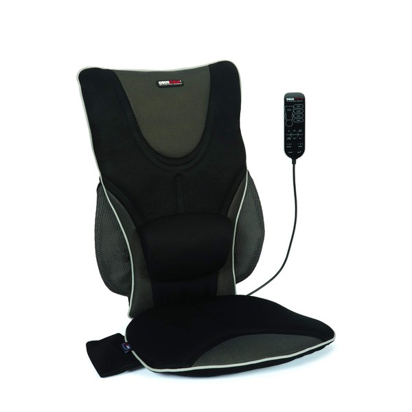 ObusForme Backrest Support and Seat Cushion with Heat and Massage - For Home and Vehicle use