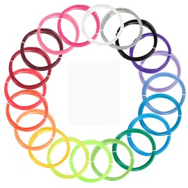 uxcell 3D Pen Filament Refills, 20 Colors 3D Pen PLA Filament 1.75mm, 10 Feet Each Color, 200 Feet in Total, PLA Filament 3D Pen Refills for 3D Drawing Pen