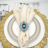 Joyindecor Crystal Napkin Rings Set of 6 - Heavy Duty