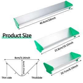 3 Pcs 8'' 10'' 16'' Dual Edge Aluminum Emulsion Scoop Coater for Silk Screen Printing Coating Tool - 3 Sizes