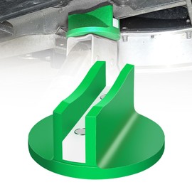 Chelhead Green Magnetic Frame Rail Floor Jack Pad Universal Aluminum Grooved Jacking Puck Pinch Weld Slotted 1 Pack Floor Jack Pinch Weld Adapter Compatible with Most Vehicles