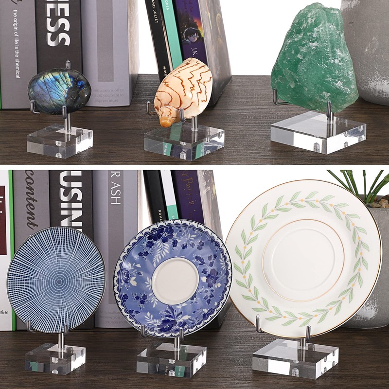 Hipiwe Adjustable Silver Metal Arm Display Stand Easel with Square