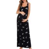 Smallshow Smallshow Women's Long Maternity Dress Split Sleeveness Pregnancy Clothes,SVP121,S