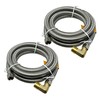 PROCURU 2-Pack 6-Ft Stainless Steel Dishwasher Hose with Elbow, 3/8"