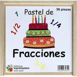 D. Imprehispanica Pastel De Fracciones Circulares Madera Matemático Didáctico