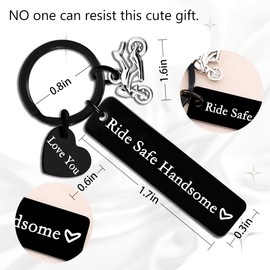 Ikacvb Drive Safe Keychain For Him I Love You Gifts For Husband Boyfriend Birthday Gift Ideas Christmas Mens Stocking Stuffers Anniversary Father’s Day Gifts For Husband Men Drive Safe Gift