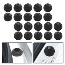 Dewkou 20 PCS Car Door Shock Absorber, Anti Shock Car Door Pads, Door Side Anti-Collision Protection Sticker, Universal Soundproof Crash Pad, Car Door Protection Sticker (Black)