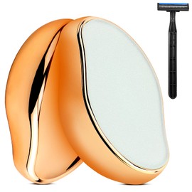 Yotako Crystal Hair Remover, Hair Removal Without Shaving Nano Hair Remover Stone, Reusable Hair Removal Epilator for Men and Women, Smooth Skin, Legs, Arms, Stubble (Gold)