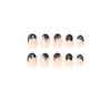 24pcs Short Oval False Nails French Tip Stick on Nails