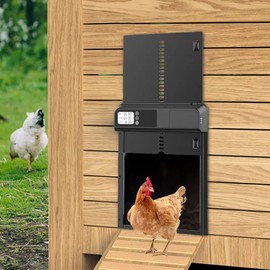 Aluminium Chicken Flap, Automatic Chicken Flap with Timer, Electric Chicken Flap, Waterproof, Delay Option, Chicken Coop Door for Safe Chicken Keeping
