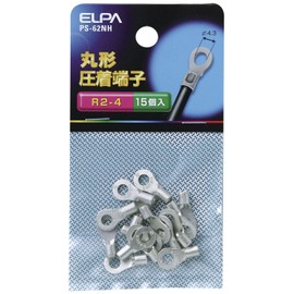 ELPA PS-62NH Round Terminal Wire Crimp Terminal 0.6 inch (16.8 mm) 15 Pieces