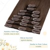 Elailite Bayalage Clip-In Real Hair Extensions, 8-Piece Set, 18 Clips,