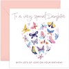 Old English Co. Butterfly Hearts Special Daughter Birthday Card -