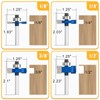 MEIGGTOOL 4Pcs Rabbet Router Bit 1/4" Shank with 6 Bearings