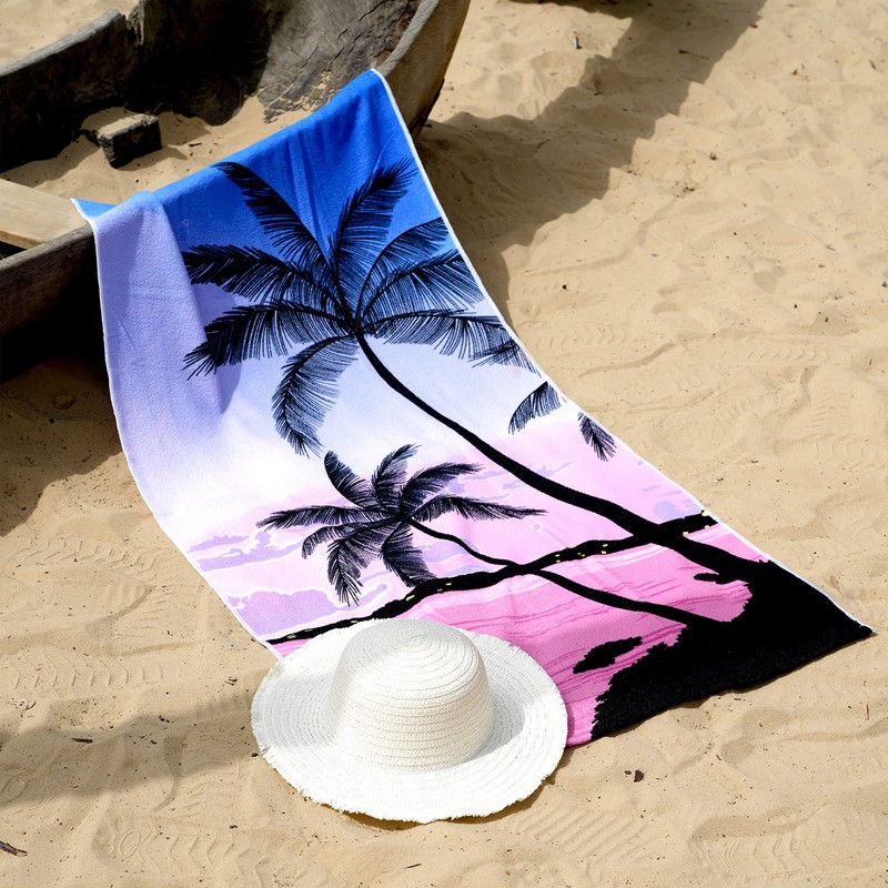 GEEZY Large Microfibre Beach Bath Towel Lightweight Sports Travel Gym