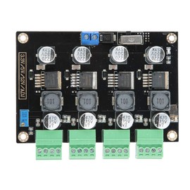 Multi-Channel Power Supply Module with 3.3V/5V/12V/ADJ, Adjustable Voltage Output Buck Converter with Four and high Performance LM2596 Chips