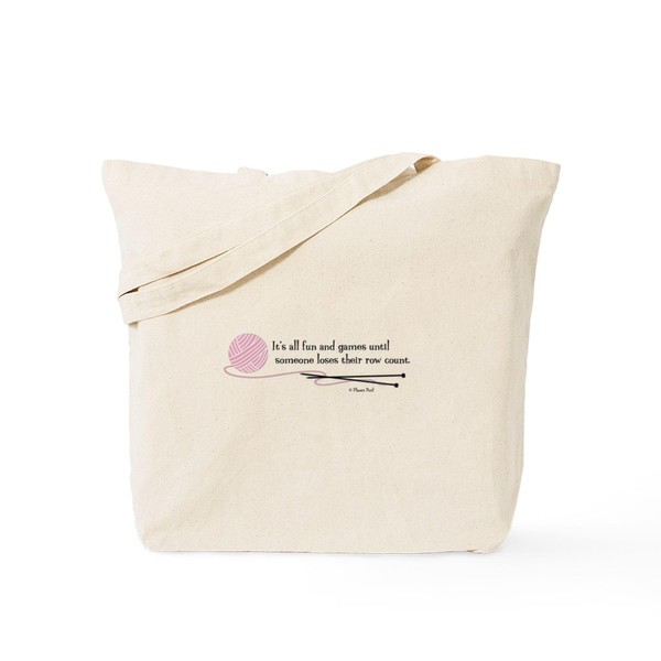 CafePress Yarn Funny #7 Tote Bag Reusable Natural Beige Canvas
