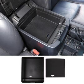 Fgtagtal Center Console Storage Box Fit for Toyot@ Land Cruiser Prado FJ150 150 2010-2019, Console Side Tray Organizer Storage, with Mat (2010-2019 Fit for without Refrigerator)