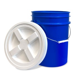 ePackageSupply, 5 Gallon Bucket with Gamma Seal Screw on Airtight Lid, Food Grade Storage, Premium HPDE Plastic, BPA Free, Durable 90 Mil All Purpose Pail, Made in USA (3 Count), Blue