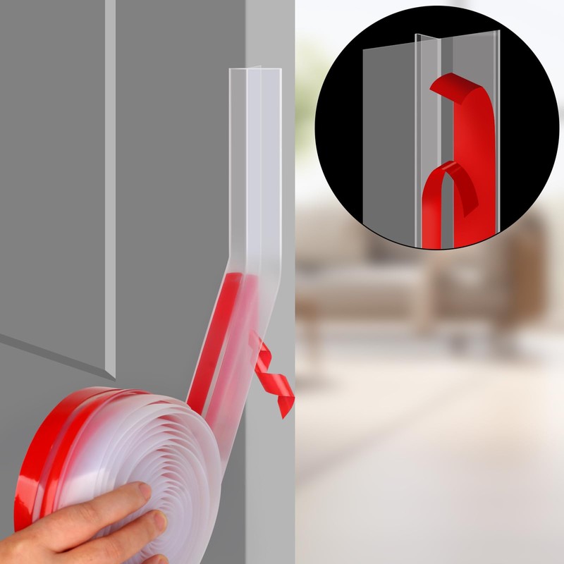 Benory 20Ft T-Shaped Silicone Weather Stripping Seal, Door Seal Tape