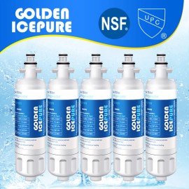 GOLDEN ICEPURE Fit For LG LT700P lg lfxc24726s ADQ36006102 CLCH106 GoldenIcepure Filter 5 Pack