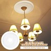 Liliful 2 Pieces PU Ceiling Medallion for Light Fixtures White