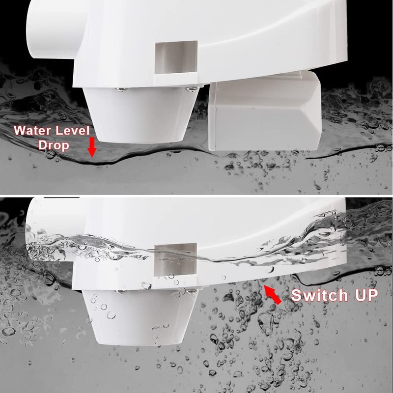 VOANZO Bilge Pump 12v Automatic with Float Switch -1100GPH/70LPM for