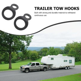 iplusmile D Ring Tie Down Anchors for Car Truck Warehouse Trailer Cargo RV Boats Cargo Control & Surface Mount, Stainless Steel Heavy Duty Tie Down Ring (2pcs, Black)