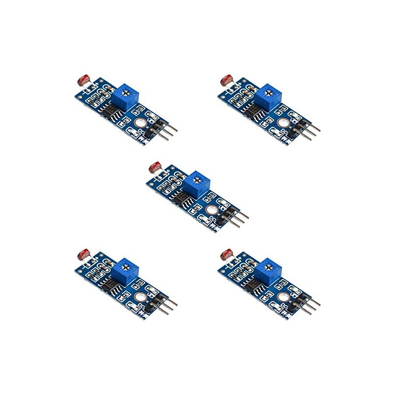 MV ELECTRONICA 5 Piezas MÓDULO Sensor DE LUZ FOTORRESISTIVO LDR