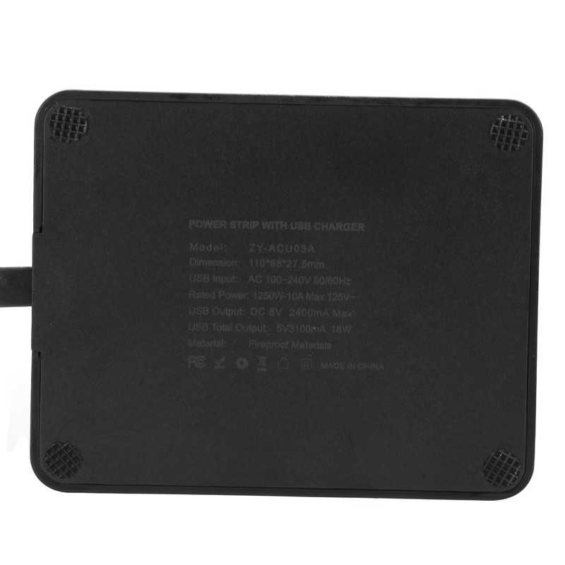 Desktop Smart Fast Charging Power Strip with 3 Outlet 3