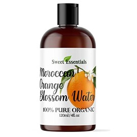 Premium Organic Moroccan Orange Blossom (Neroli) Water | 4oz Imported From Morocco | Food Grade | Packed With Natural Antioxidants | Perfect for Reviving, Hydrating and Rejuvenating Your Face and Neck