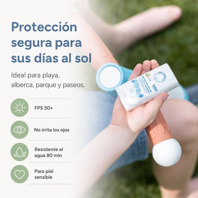 OH GANICS Protector Solar Mineral en Barra Baby FPS 50