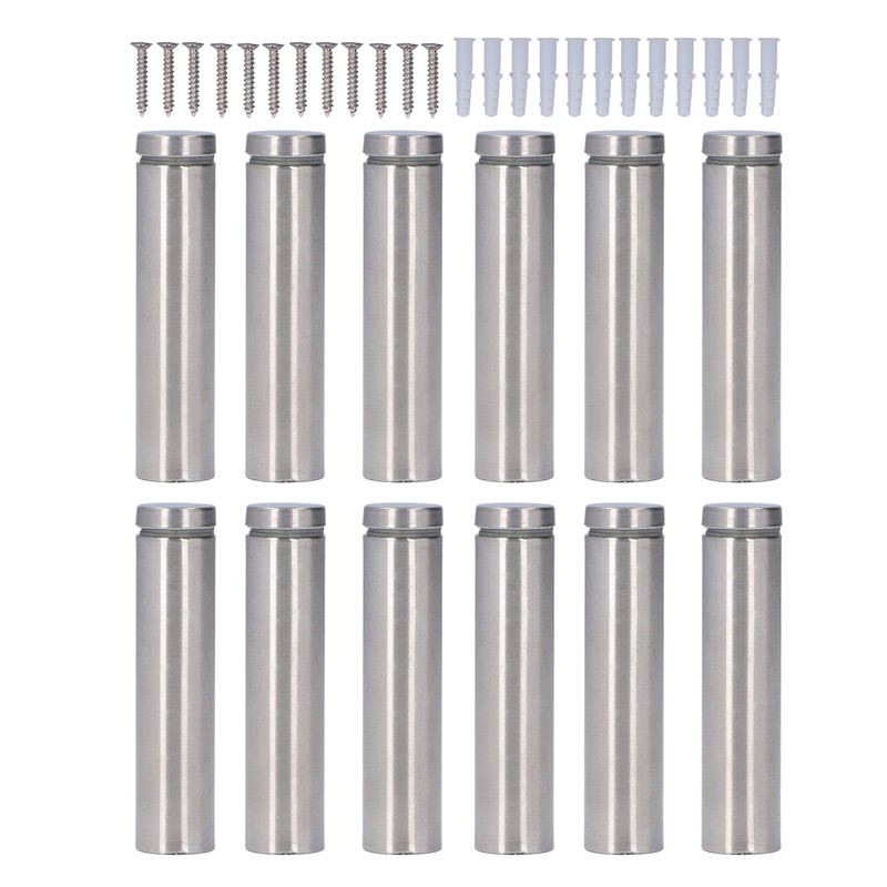 12 Set Stainless Steel Standoff Screws 19x80mm Advertising Screws Mounting