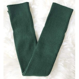 Lemoyoung Women's Cashmere Warm Long Fingerless Gloves Winter Arm Warmer (Dark Green), Green