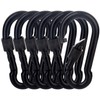 Mixiflor 3.15" Carabiner Clips, 6 Pack Locking Carabiner Hooks Spring