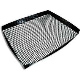 Air Fryer Basket for Oven - Non-Stick Oven Air Fryer Basket - Crisping Sheet for Baking Crisp Pizza, Chips, Fries, & More With Less Oil, Butter or Cooking Spray - Dishwasher Safe Air Fry Basket Black