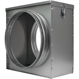Repa Market 10" Duct Air Filter Box – Galvanized Steel Inline Dryer Filter Housing for Round Duct - EPDM Rubber Gaskets – Easily Serviceable Lint Trap – Intake Ventilation, Home Improvement