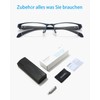 ANRRI Blue Light Glasses Men Half Round Rectangle Metal Frame