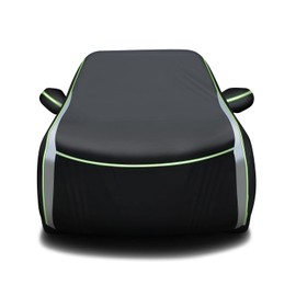 Cartist 420d Car Cover Fits for Toyota Highlander 2001-2024 2025 2026 All Weather Car Covers Outdoor for Highlander Accessories, Waterproof SUV Car Cover with Zipper & Reflective Safety Strips