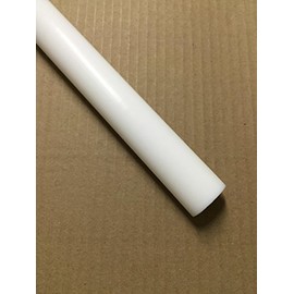 PTFE Virgin White Rod Bar 1" Diameter x 12" Length