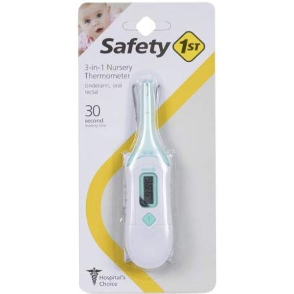 Safety 1ˢᵗ 3-in-1 Nursery Thermometer, Sea Stone Aqua