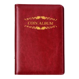 120 Pocket Coin Album Commemorative Collector Coin Note Scrapbook Collection Organizer Collection Book Gift Coin Album Commemorative Coin Storage Case Coin Holder Travel Collector Coin Album Pocket
