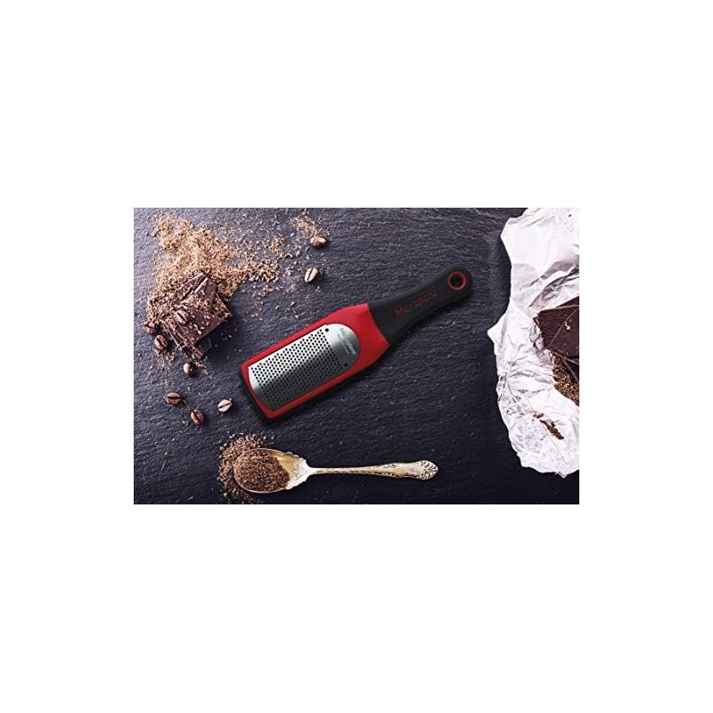 Microplane Artisan Series Rallador y Zester de queso (fino, rojo)