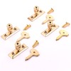 4X Brass Plated Window Stays + Keys - Wooden Frame