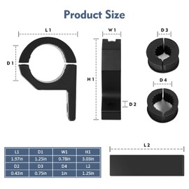 FOVKO 2 Packs LED Light Bar Mounts, ATV UTV Tube Clamps Light Bar Mounting Brackets, Light Bar Mounting Brackets Bar Clamps with Three Rubber Pads