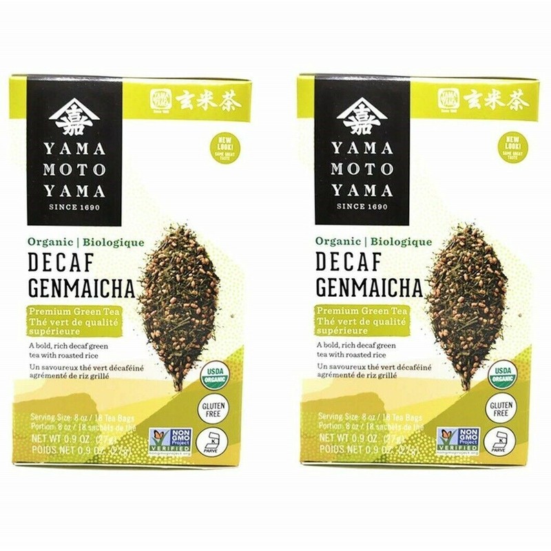 YAMAMOTO 2 PACK YAMAMOTO ORGANIC DECAF GENMAICHA(18 TEA BAGS EACH)