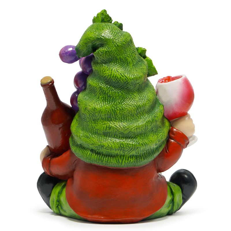 Hodao Charming Gnome Indoor Home Decor with Grapevine Hat Holding