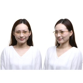 [FaceTrick az Label] オシャレで軽い老眼鏡 UV/近赤外線/ブルーライトカット鯖江メーカー高性能レンズ老眼鏡 ｸﾘｱﾌﾞﾗｳﾝﾌﾚｰﾑ/ﾗｲﾄﾌﾞﾗｳﾝﾚﾝｽﾞ FTR01-2LB +1.50