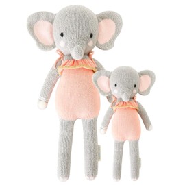 cuddle + kind Eloise The Elephant Doll - Lovingly Handcrafted Dolls for Nursery Decor, Fair Trade Heirloom Quality Stuffed Animals for Girls & Boys, 1 Doll = 10 Meals